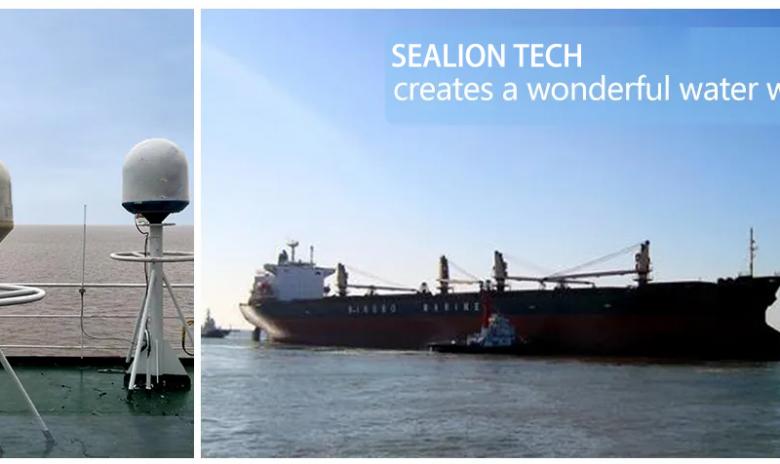 SEALION S61 marine TV satellite antenna installed on Bulk carrier